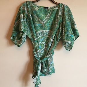 Talbots Silk/Colton Paisley Top